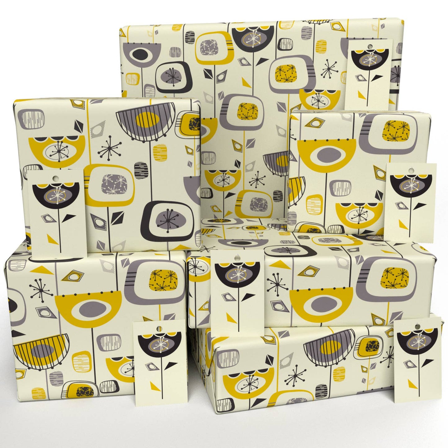 Retro Lights Wrapping Paper • 100% Recycled • Vegan Ink