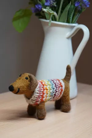 Fair Trade Felt or wool hanging animals