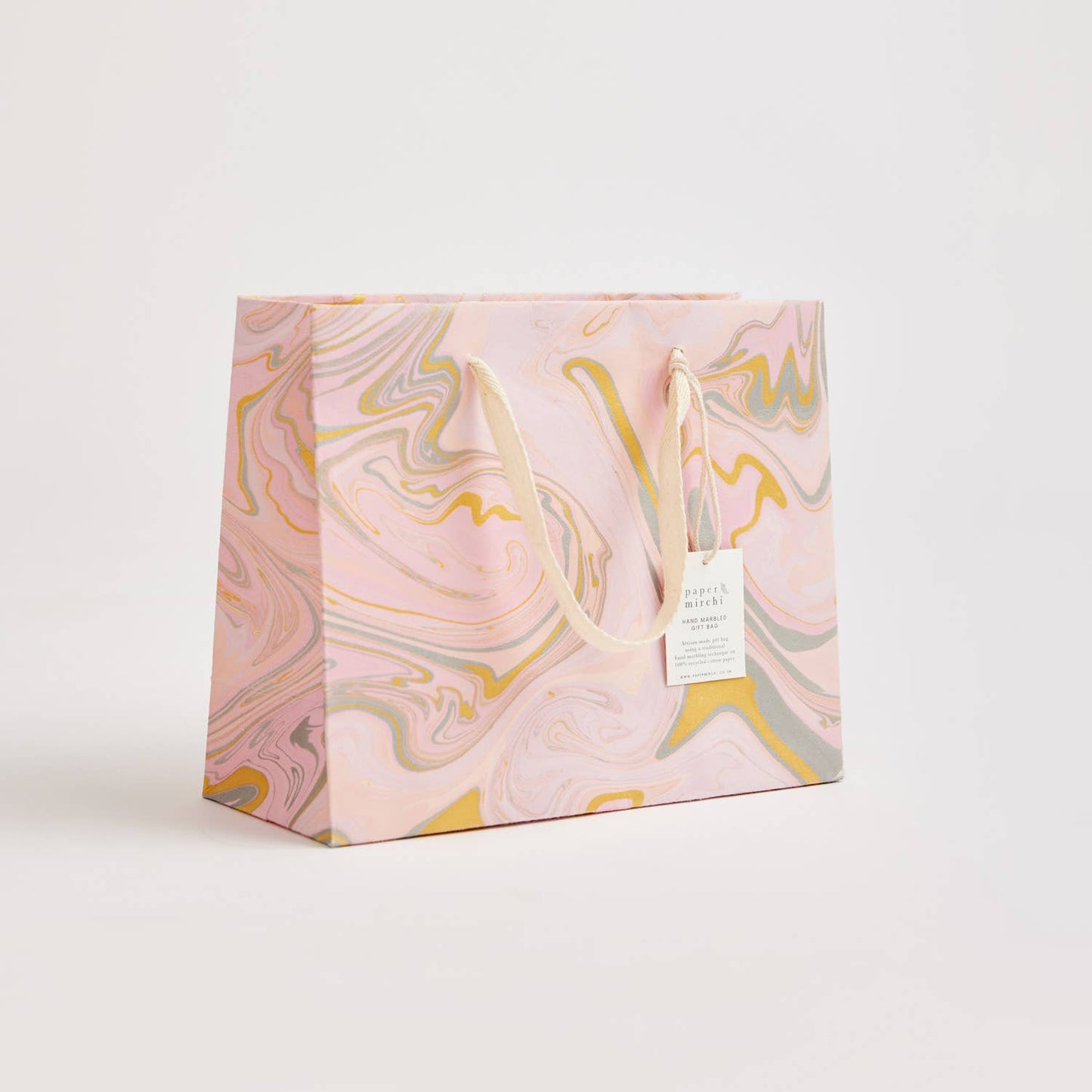 Hand Marbled Gift Bags (Medium) - Pastel