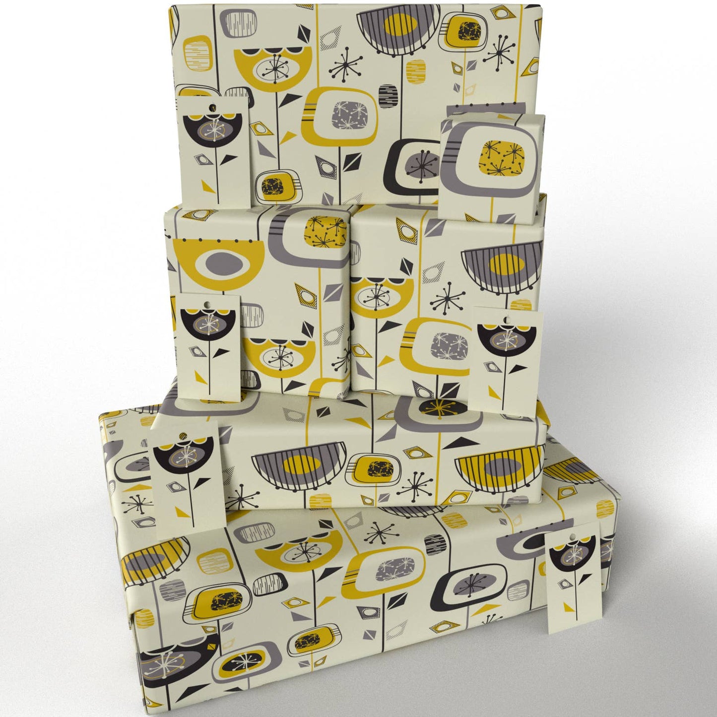 Retro Lights Wrapping Paper • 100% Recycled • Vegan Ink