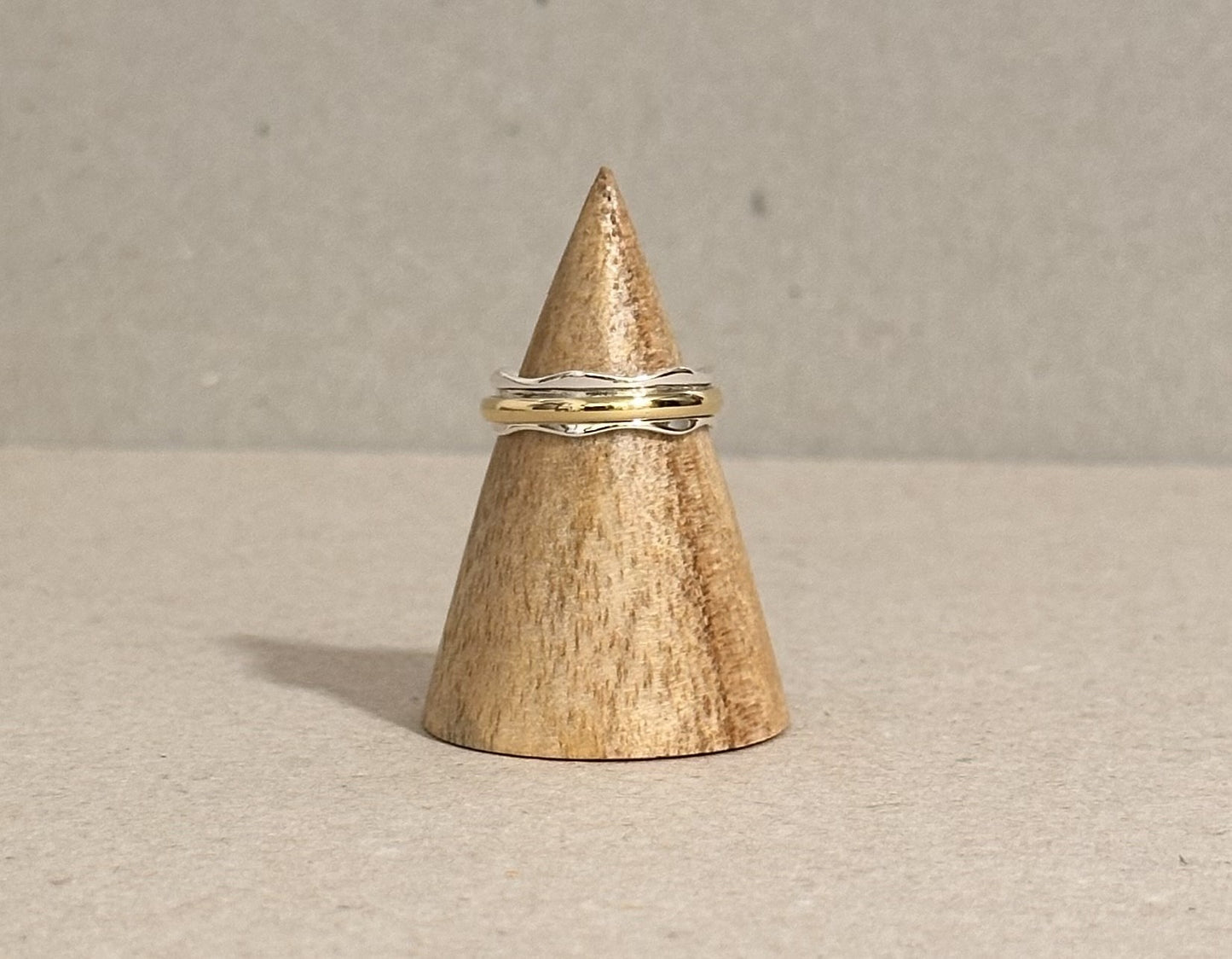 Jemma Spinning Ring - Silver & Brass