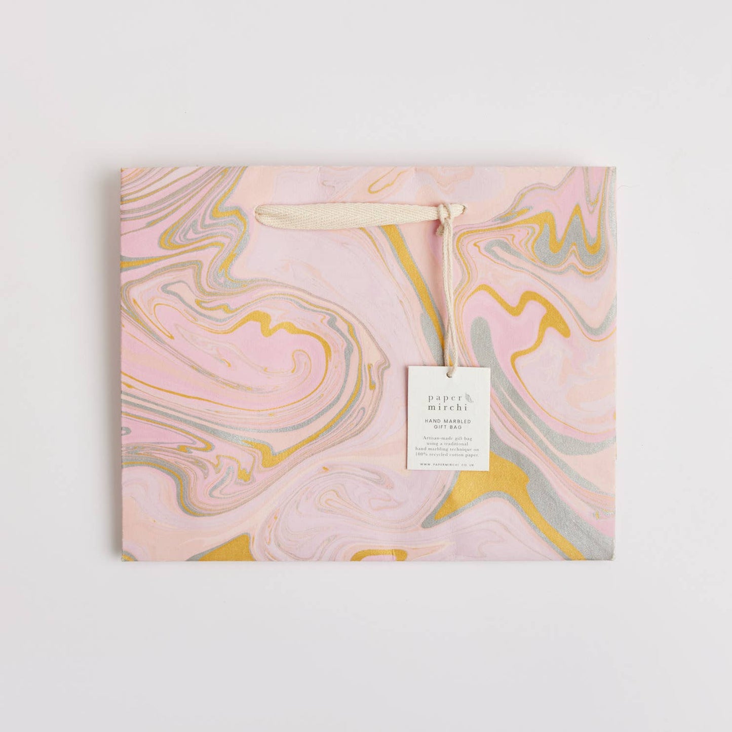 Hand Marbled Gift Bags (Medium) - Pastel