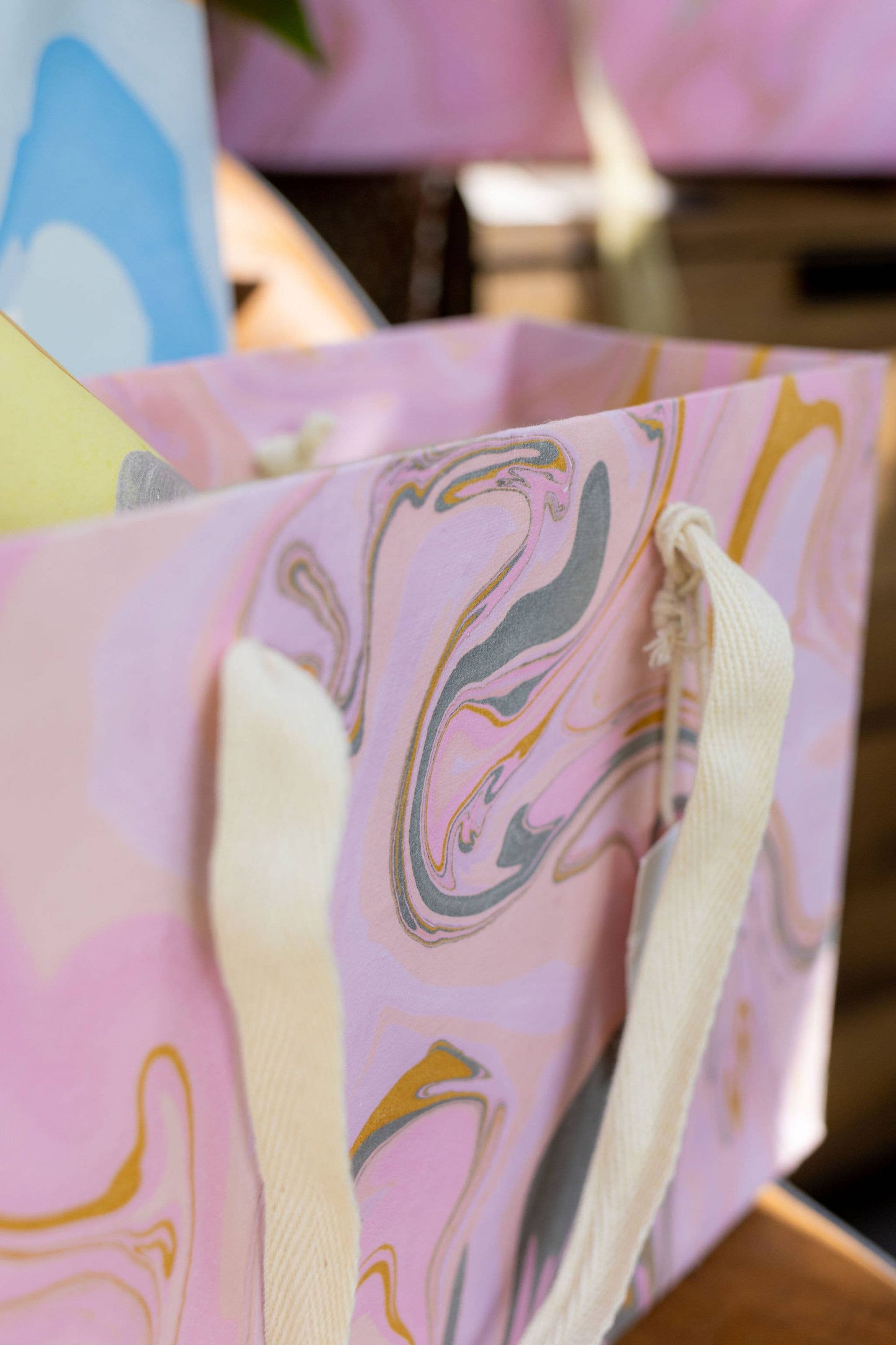 Hand Marbled Gift Bags (Medium) - Pastel