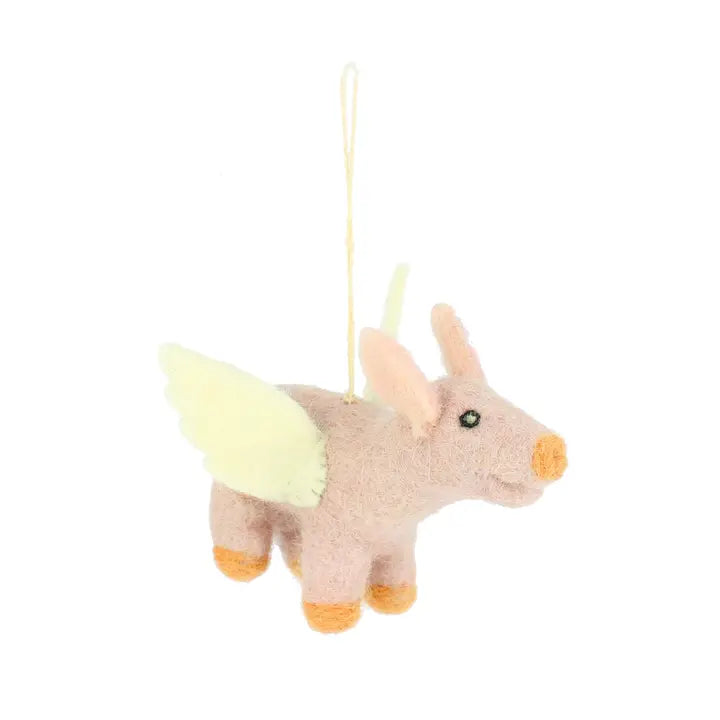 Fair Trade Felt or wool hanging animals