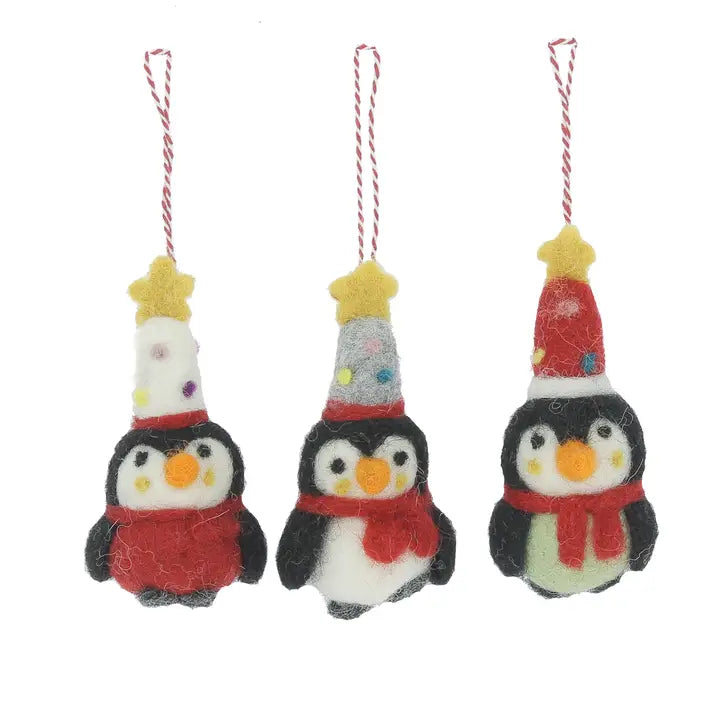 Fair Trade Felt or wool hanging animals