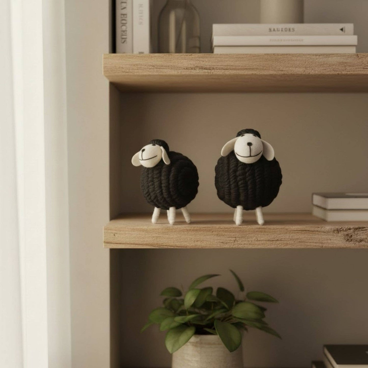 Standing sheep Wool felt decoration