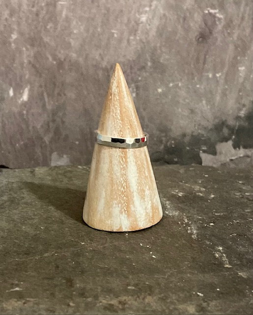 STK07 Faceted Stacking Ring - V