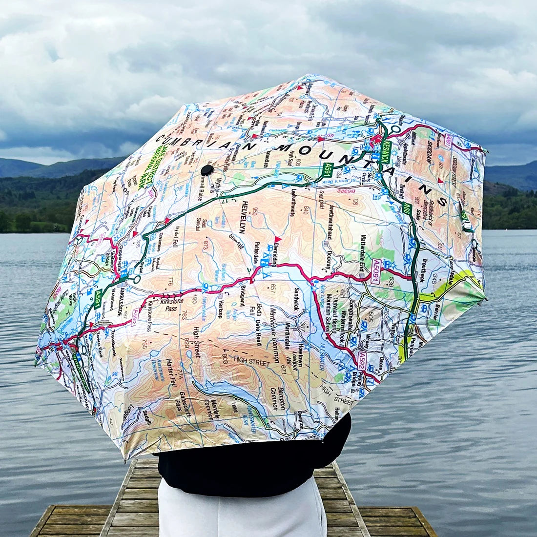 Blocks mini manual umbrella | Recycled fabric | Windproof