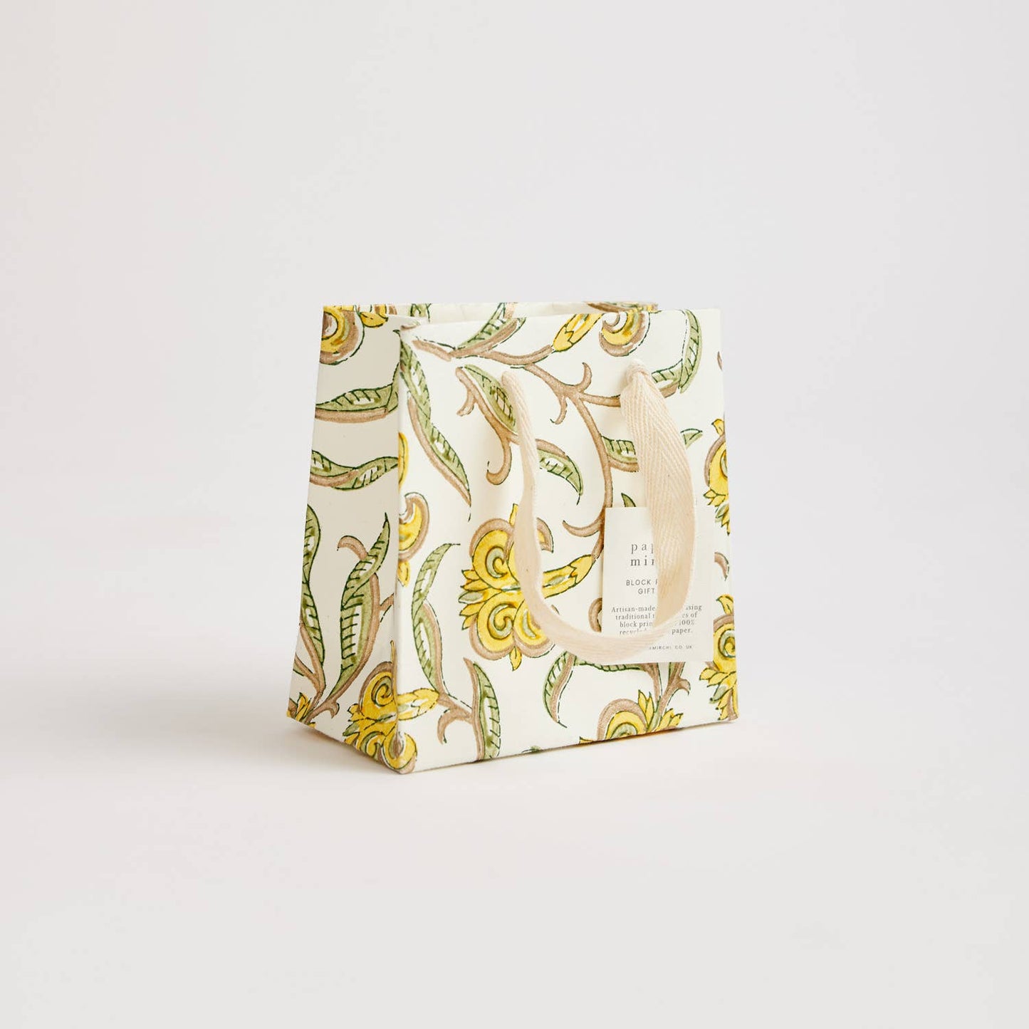 Hand Block Printed Gift Bags (Small) - Sunshine