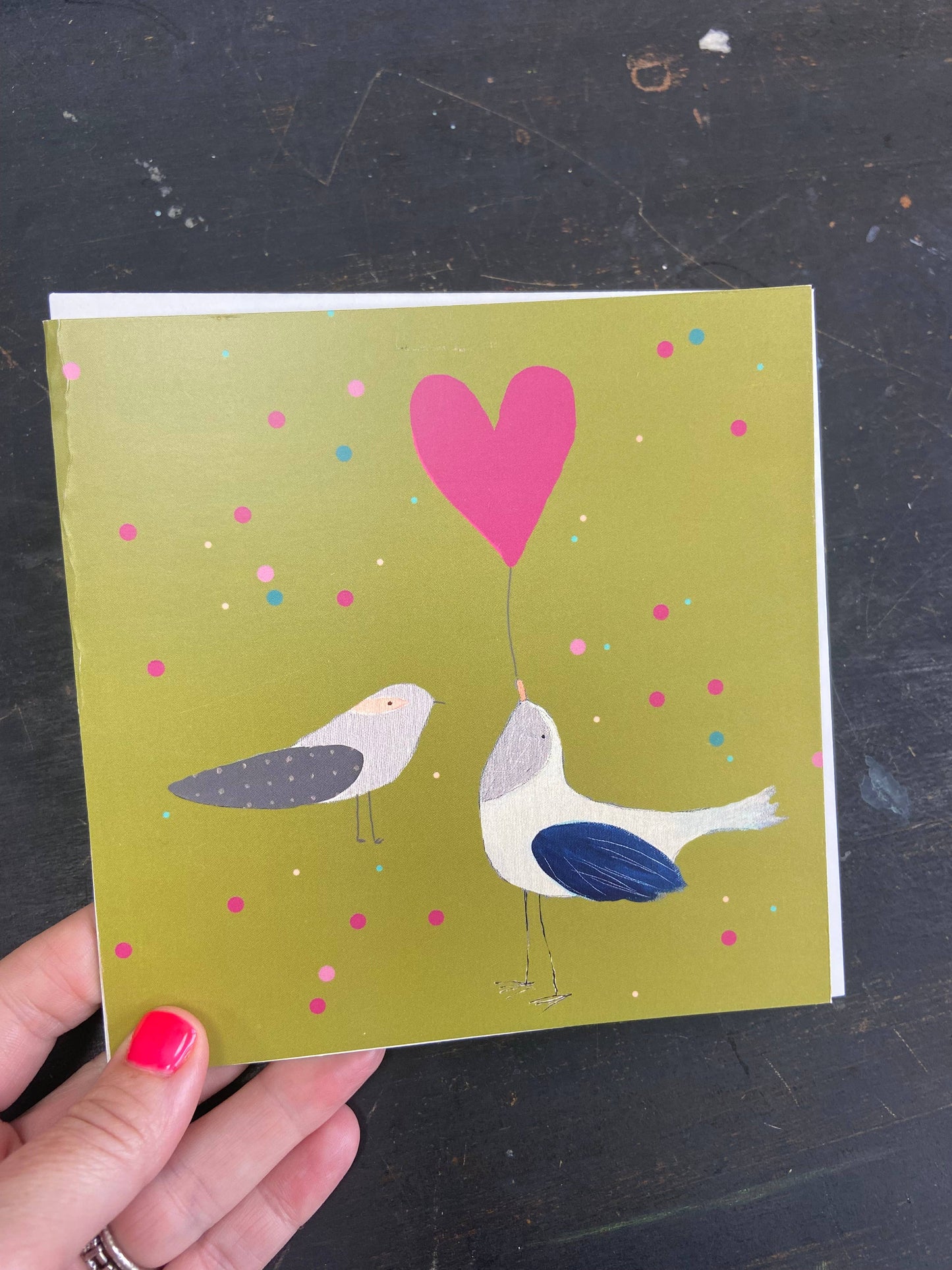 LB09 Two Birds one Heart card