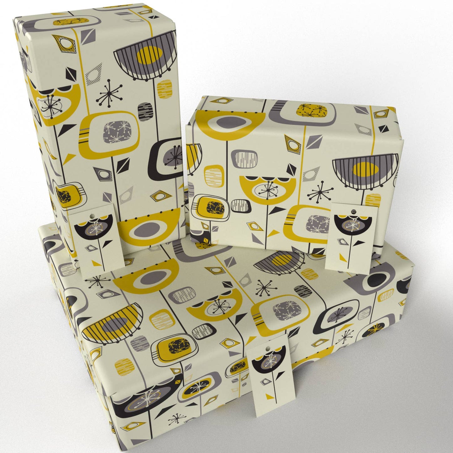 Retro Lights Wrapping Paper • 100% Recycled • Vegan Ink