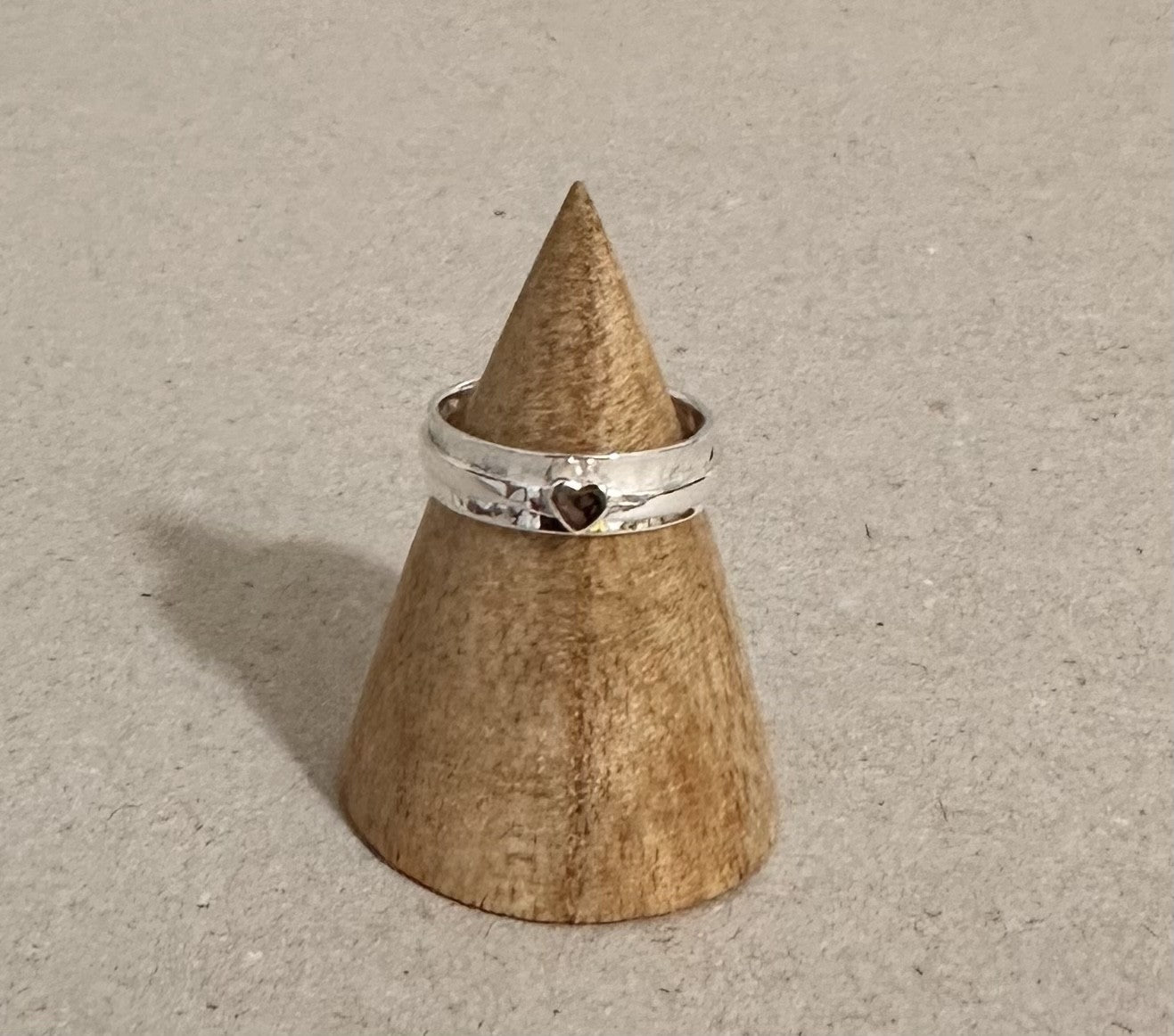 Gemma Heart Spinning Ring - Silver