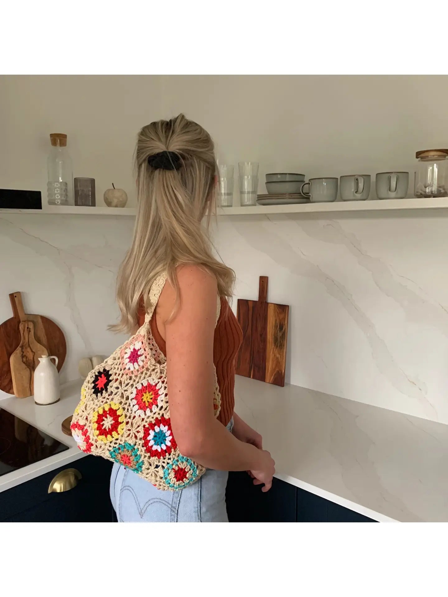 Handmade Granny Square Crochet Shoulder Bag Various Colours - SALE, WAS £29.99 NOW £20.00
