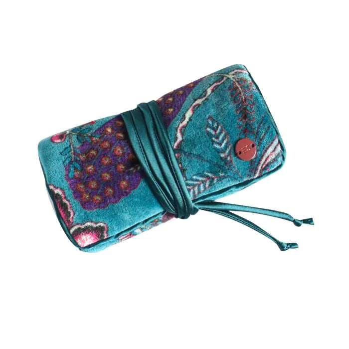 Botanical Velvet Jewellery Pouch and Roll from Earth Squared
