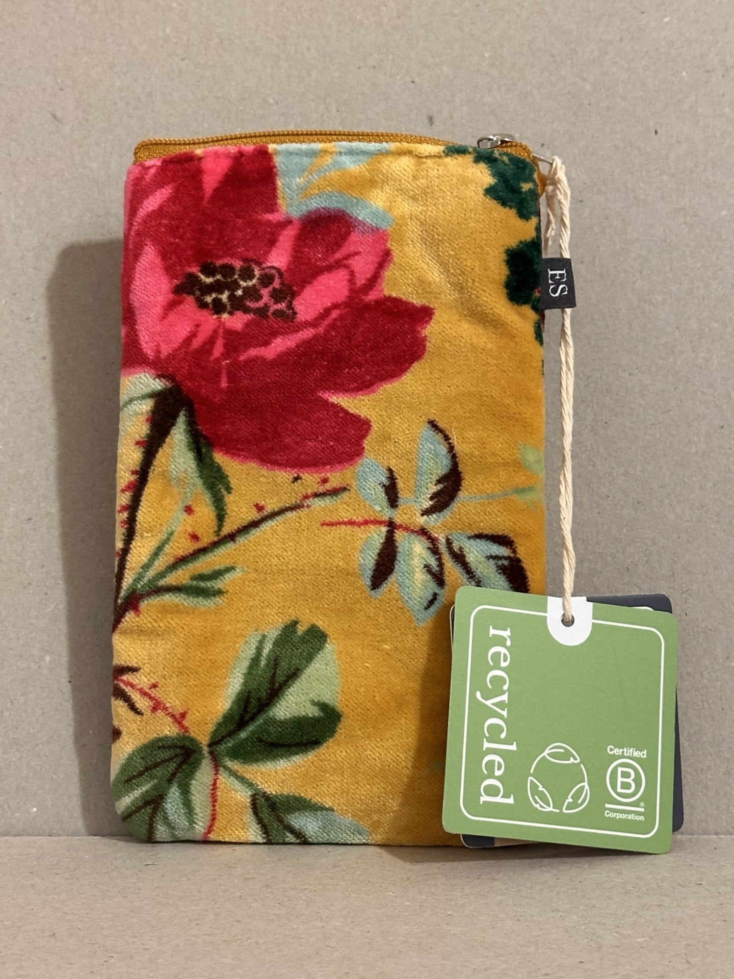 Botanical Velvet Make Up Bags & Purses Earth Squared