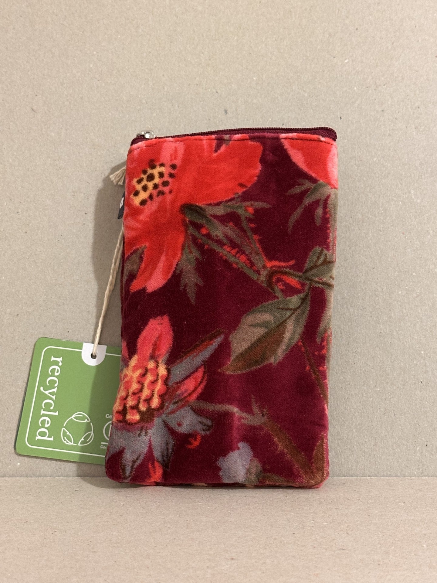 Botanical Velvet Make Up Bags & Purses Earth Squared