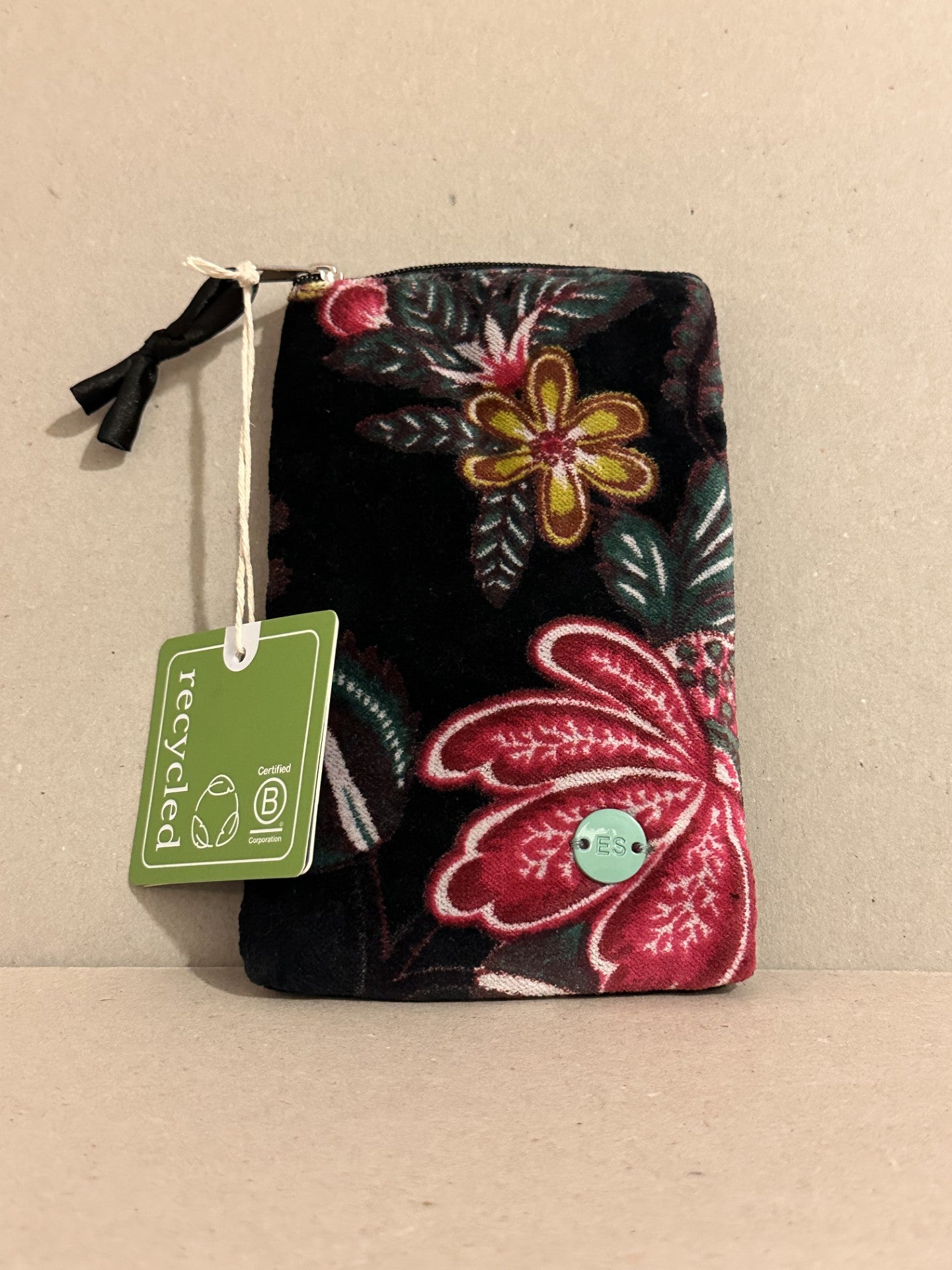 Botanical Velvet Make Up Bags & Purses Earth Squared
