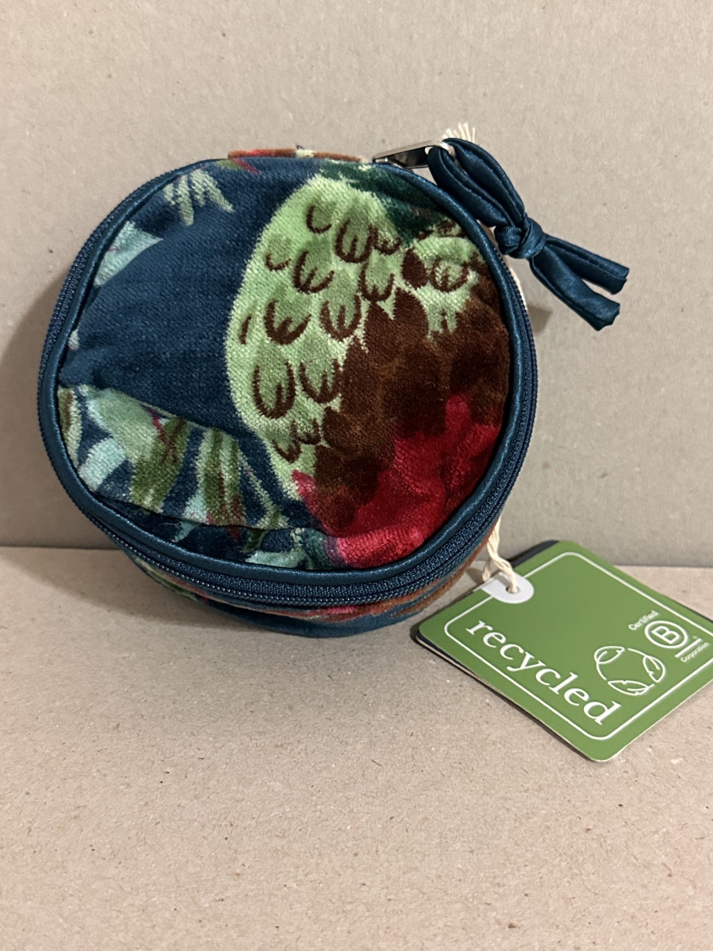 Botanical Velvet Jewellery Pouch and Roll from Earth Squared