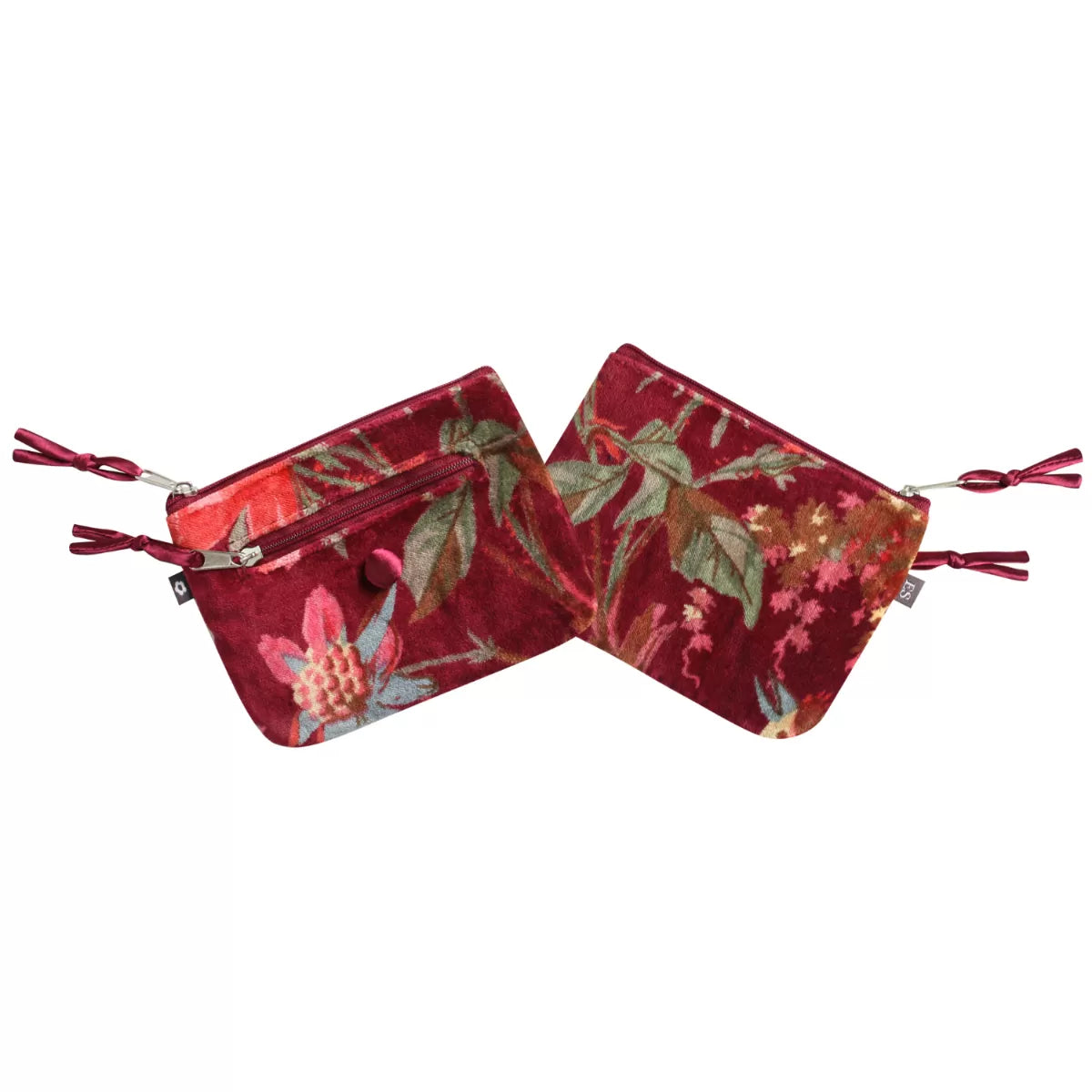 Botanical Velvet Make Up Bags & Purses Earth Squared