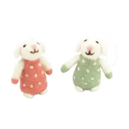 Fair Trade Felt or wool hanging animals