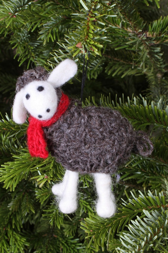 Fair Trade Felt or wool hanging animals