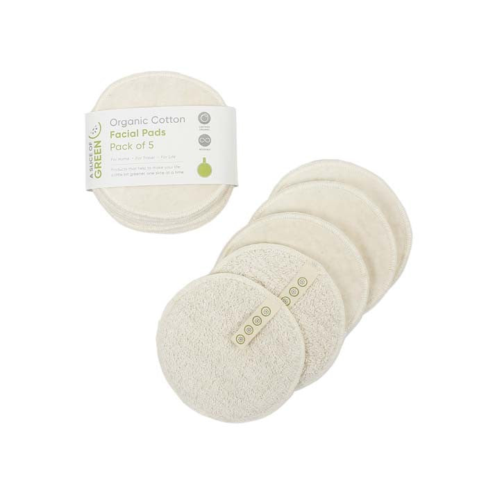 Organic Cotton Facial Pads - Pack of 8