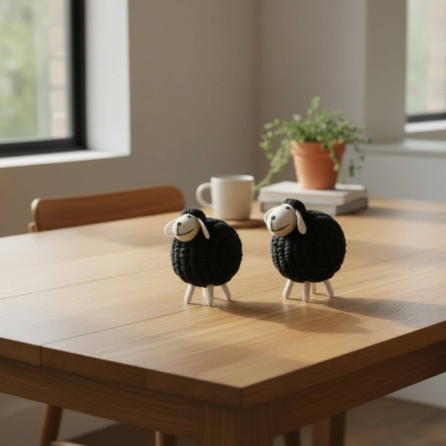 Standing sheep Wool felt decoration