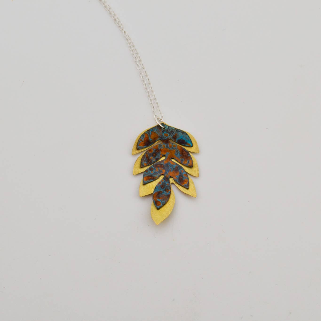 Double Fern Leaf Necklace