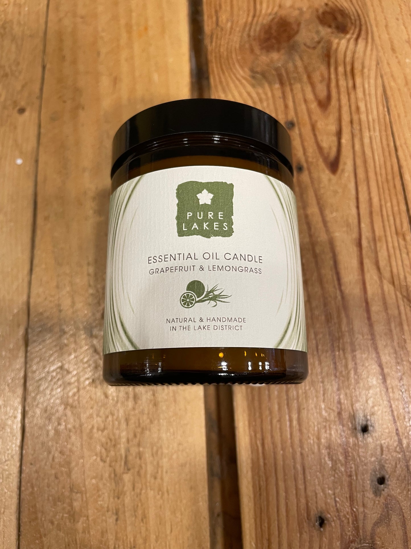 Pure Lakes Essential Oil Candle 150g Grapefruit & Lemongrass