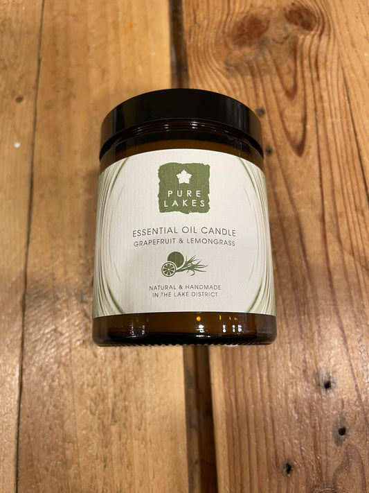 Pure Lakes Essential Oil Candle 150g Grapefruit & Lemongrass