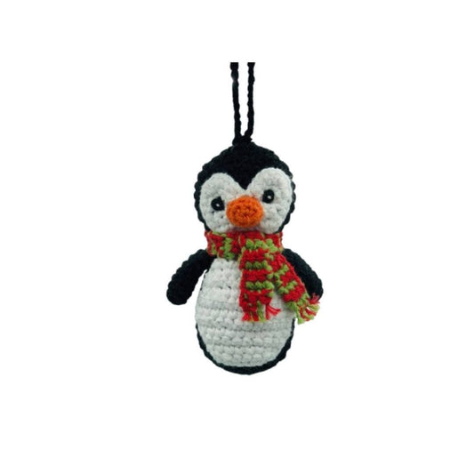 Penguin Christmas Decoration, Fair Trade Handmade Crochet