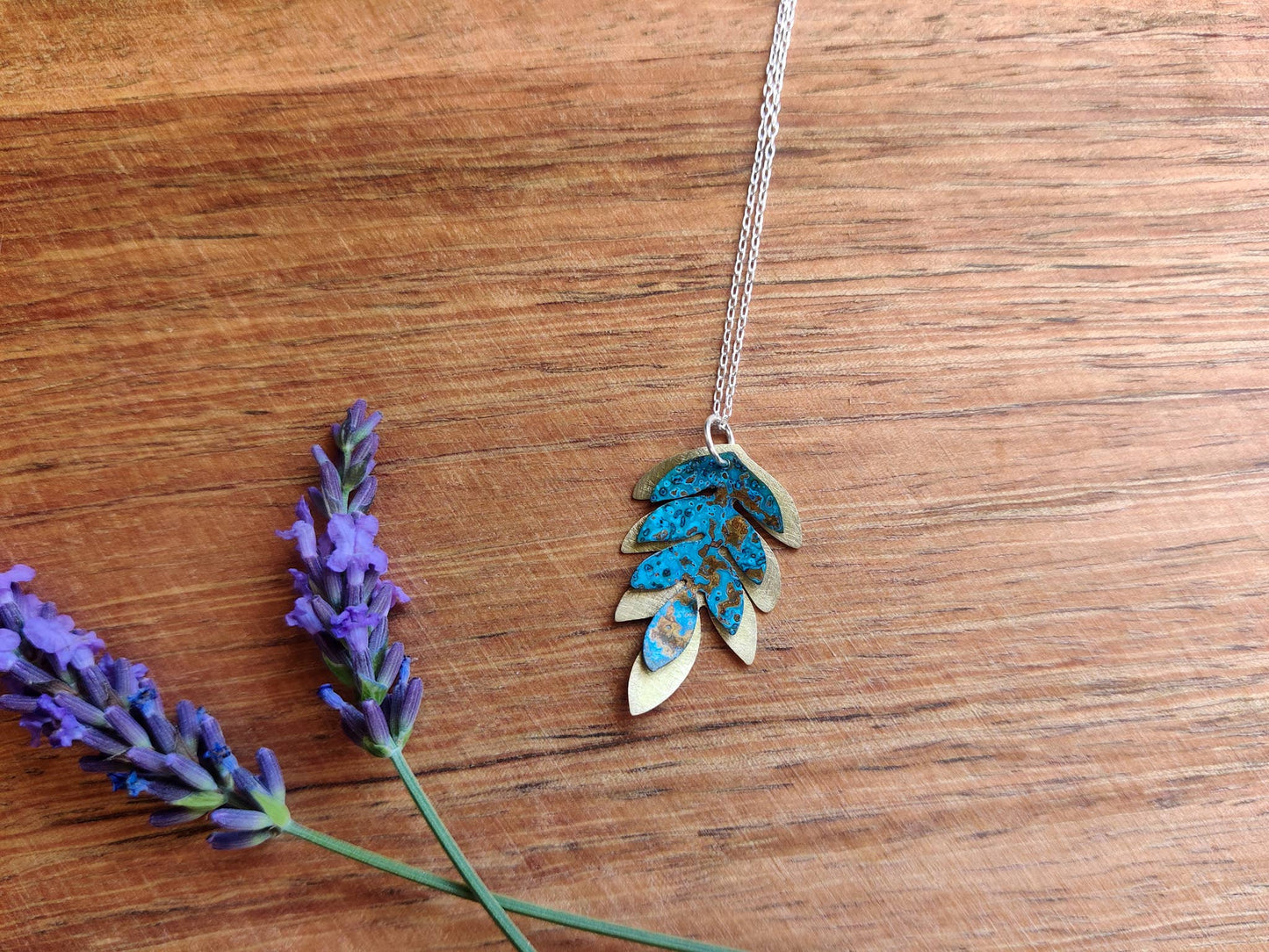Double Fern Leaf Necklace