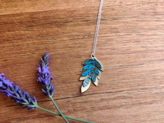 Double Fern Leaf Necklace
