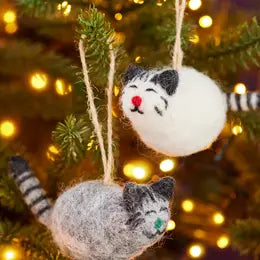 Fair Trade Felt or wool hanging animals