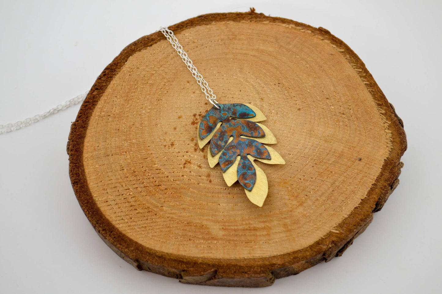 Double Fern Leaf Necklace