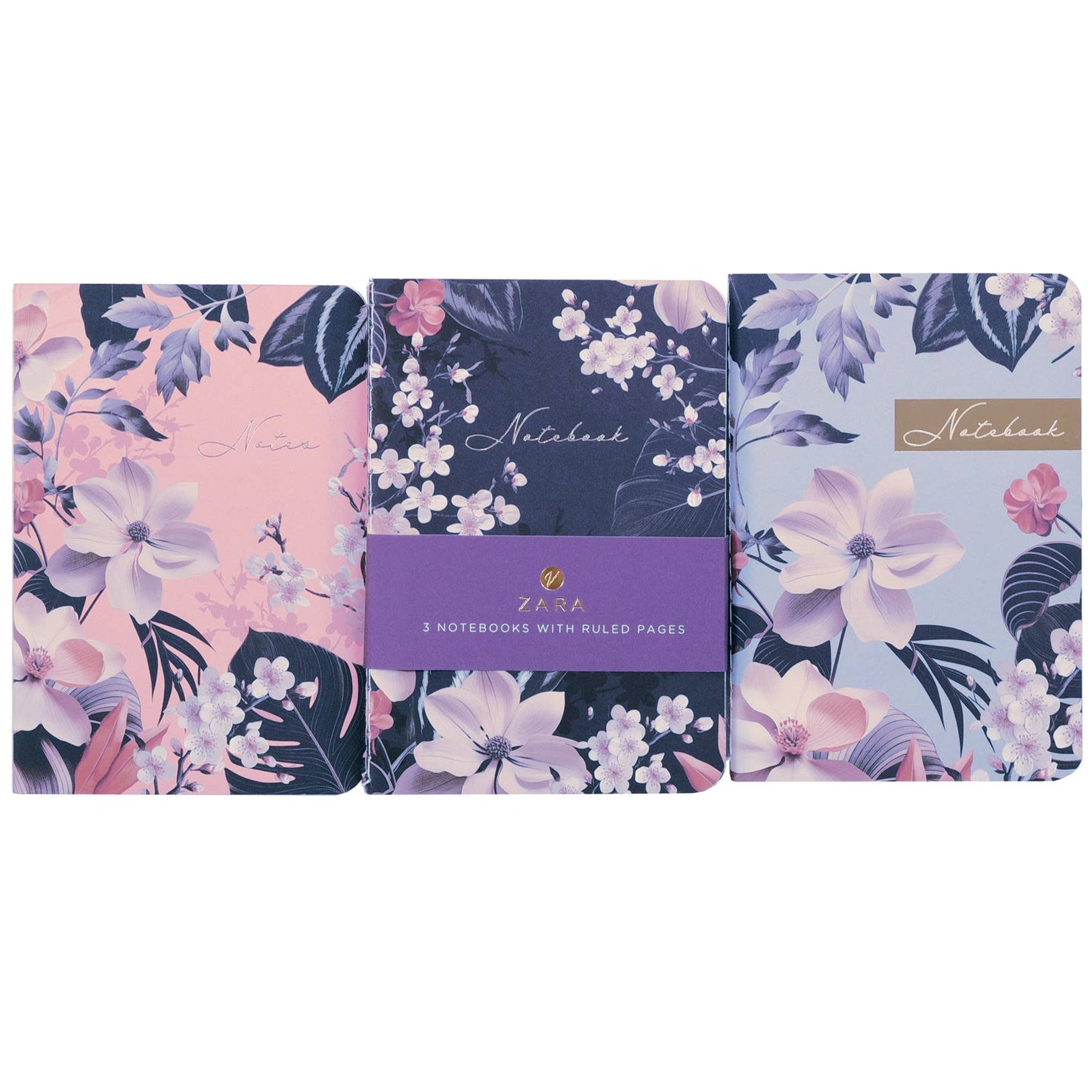 Pack of 3 A6 Lined Notebooks Zara