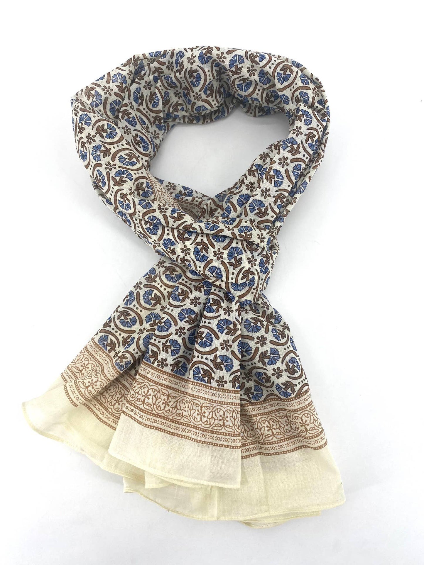 Printed sarong scarf – 100% Indian blockprint cotton - women