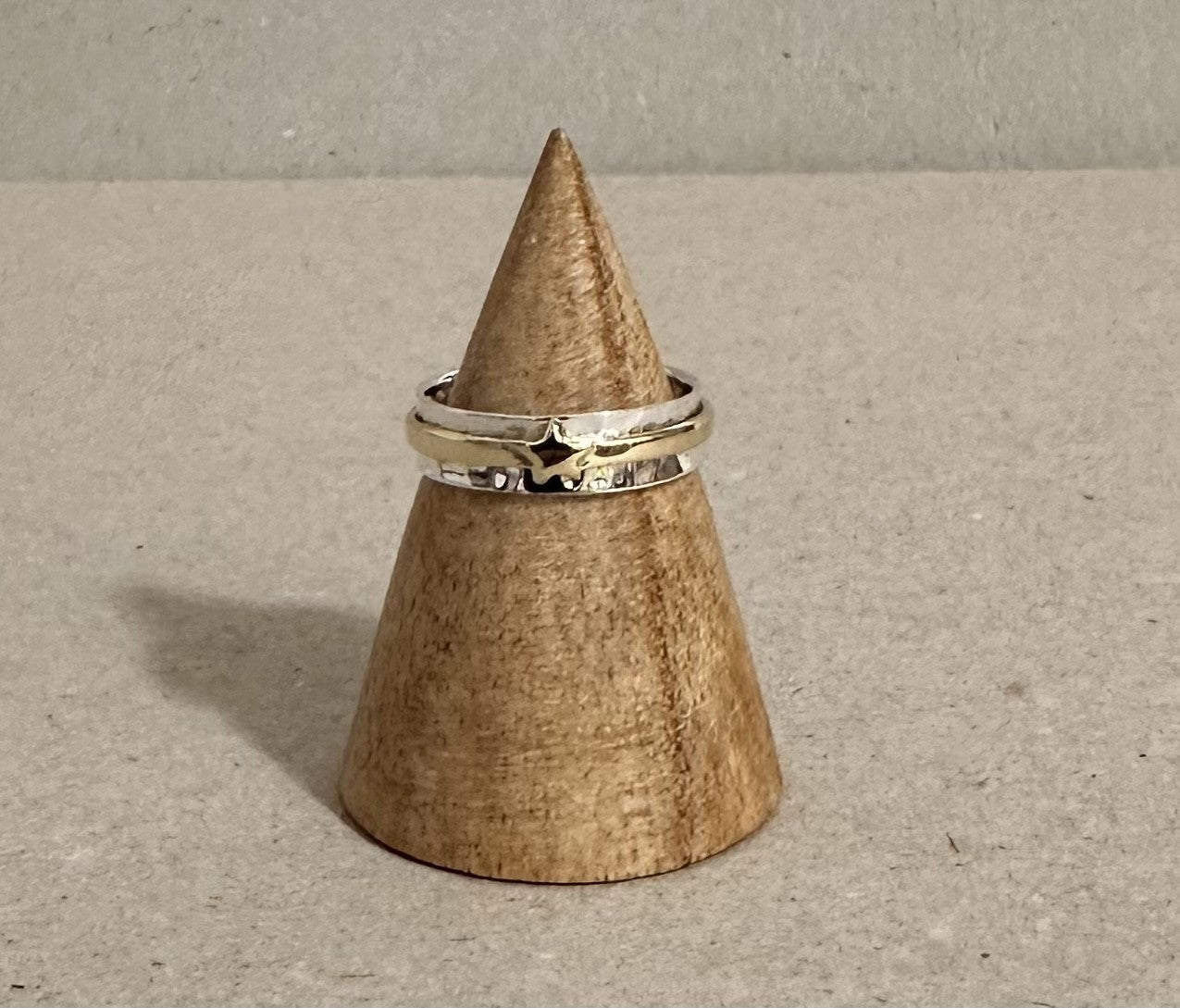 Gemma Star Spinning Ring - Silver & Brass