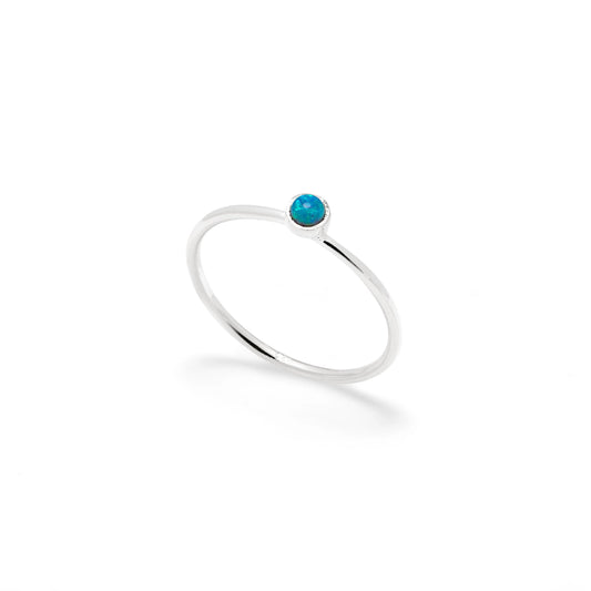 STK889 Dainty Opal Ring SIZE P