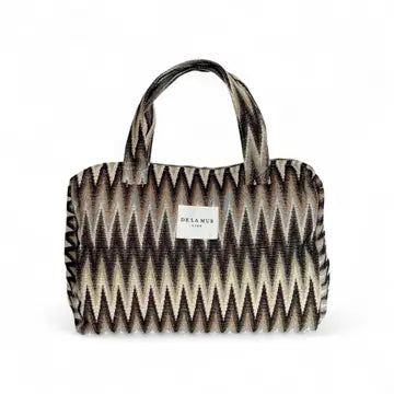 Gold/Tan/Black Large cosmetics/ knitting bag was £22 now £15