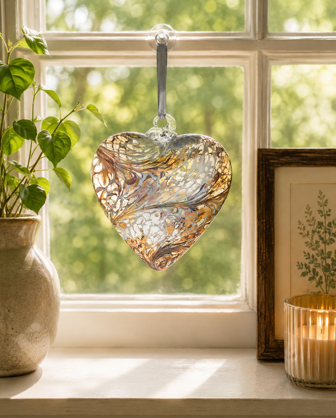 8cm Friendship Heart - Pastel Gold