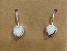 Load image into Gallery viewer, Mila Opal Heart Earrings