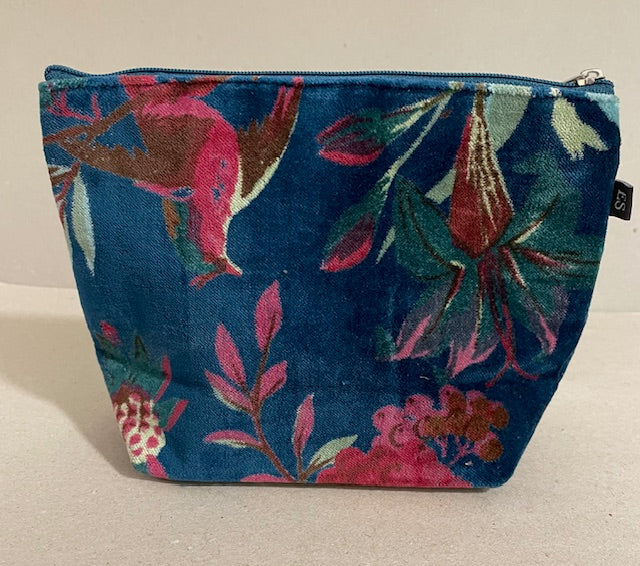 Botanical Velvet Make Up Bags & Purses Earth Squared