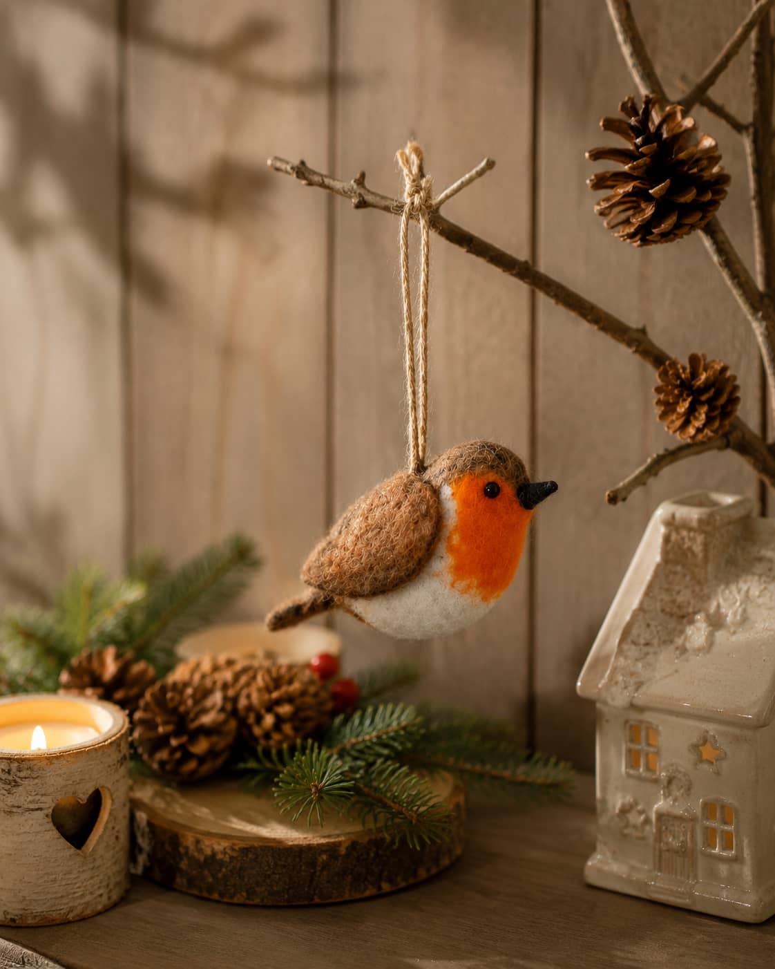 Robin Felt Decoration
