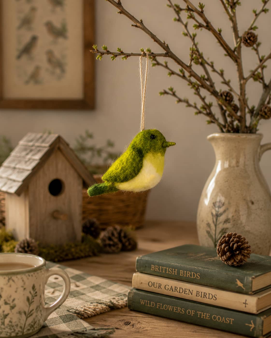 Green Birdy  Felt Decoration | Hey! Fairy | FD021