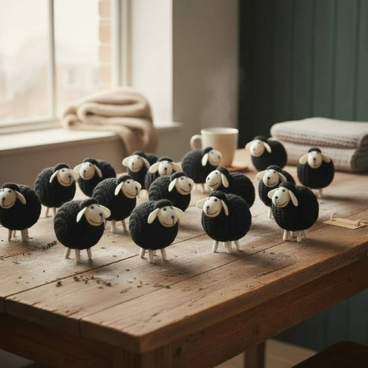 Standing sheep Wool felt decoration