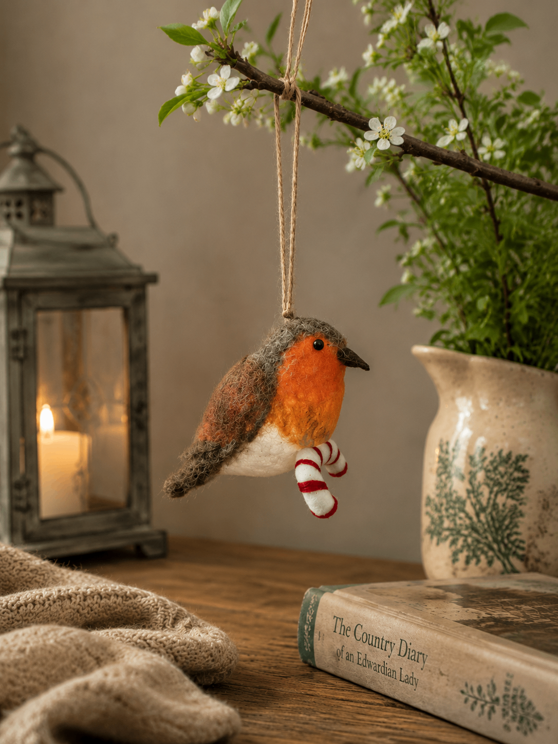 Robin Xmas Felt Decoration
