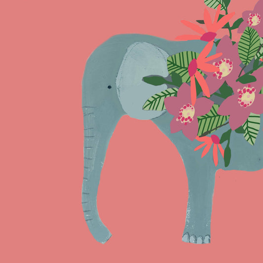 EE02 Tropical Pink Ember the Elephant card