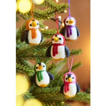 Fair Trade Felt or wool hanging animals