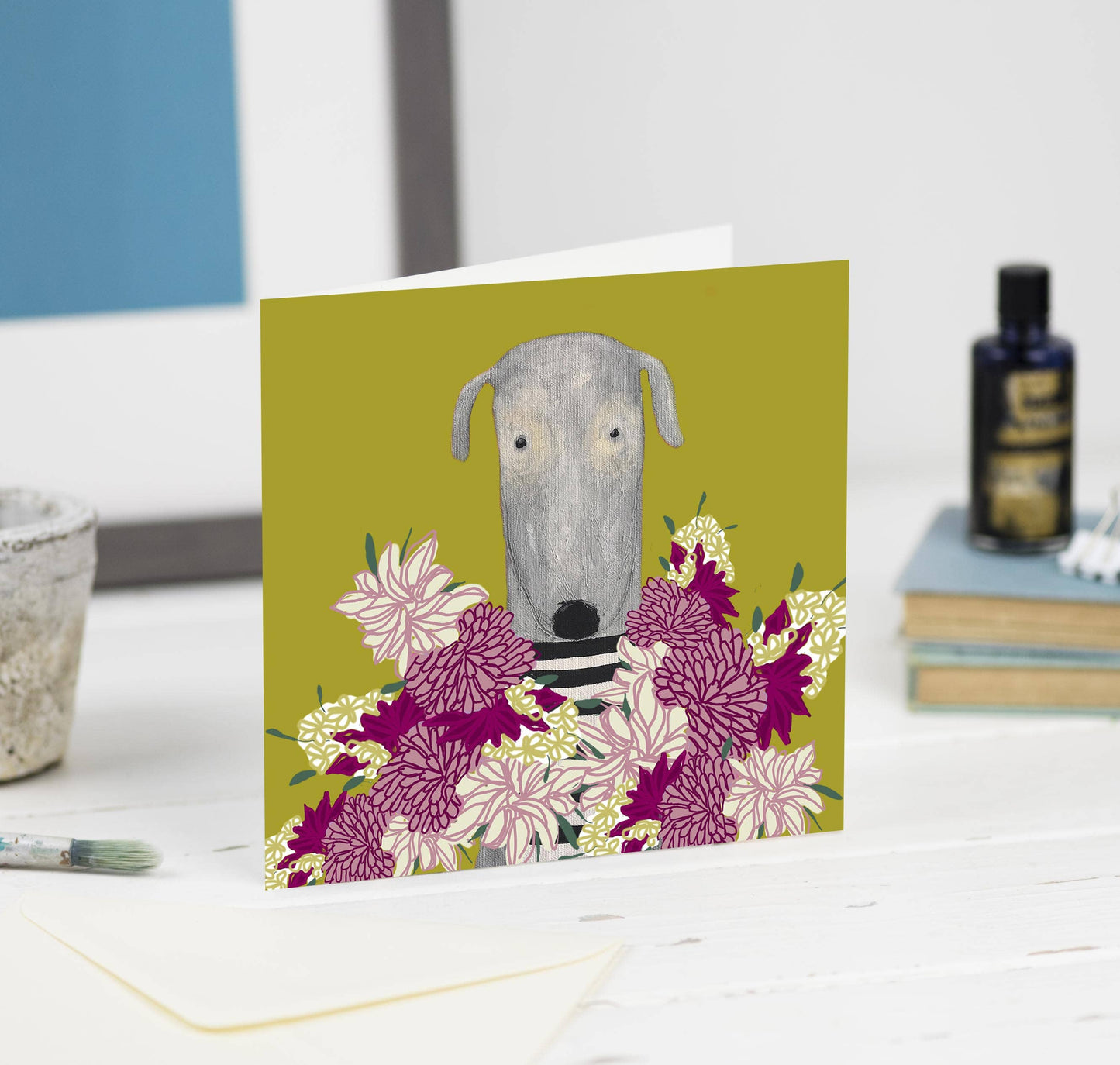Trumpet has flowers cards